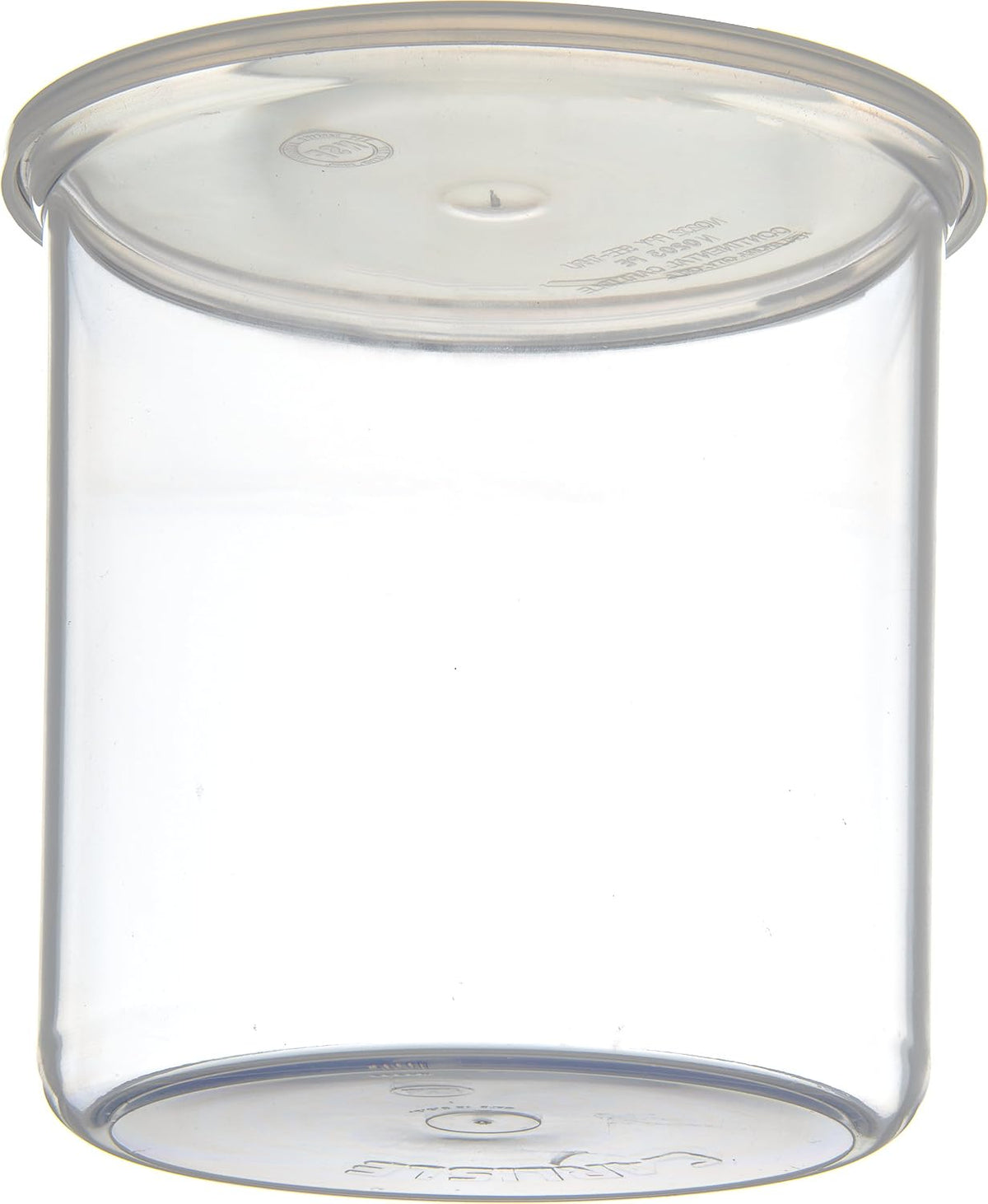 Classic Round Storage Container Crock with Lid for Kitchen, Restaurants, Home, Plastic, 2.7 Quarts, Clear