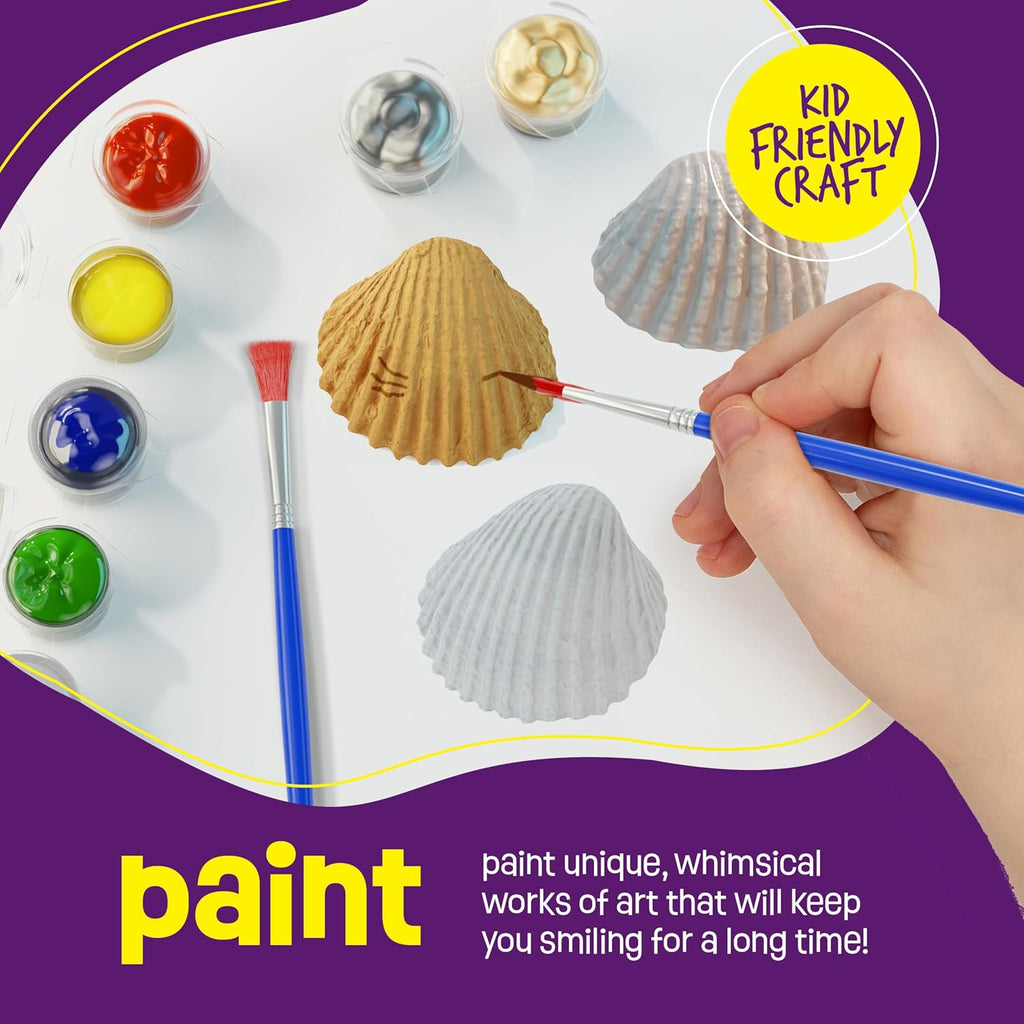 Shell Painting Craft Kit for Kids - Craft Activities Kits - Arts & Crafts | Gifts for Boys and Girls Ages 6-8, 8-12