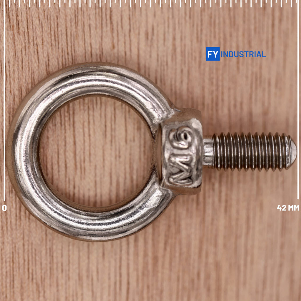 Stainless Steel Machinery Shoulder Lifting Eye Bolt (M6, 10 Items)