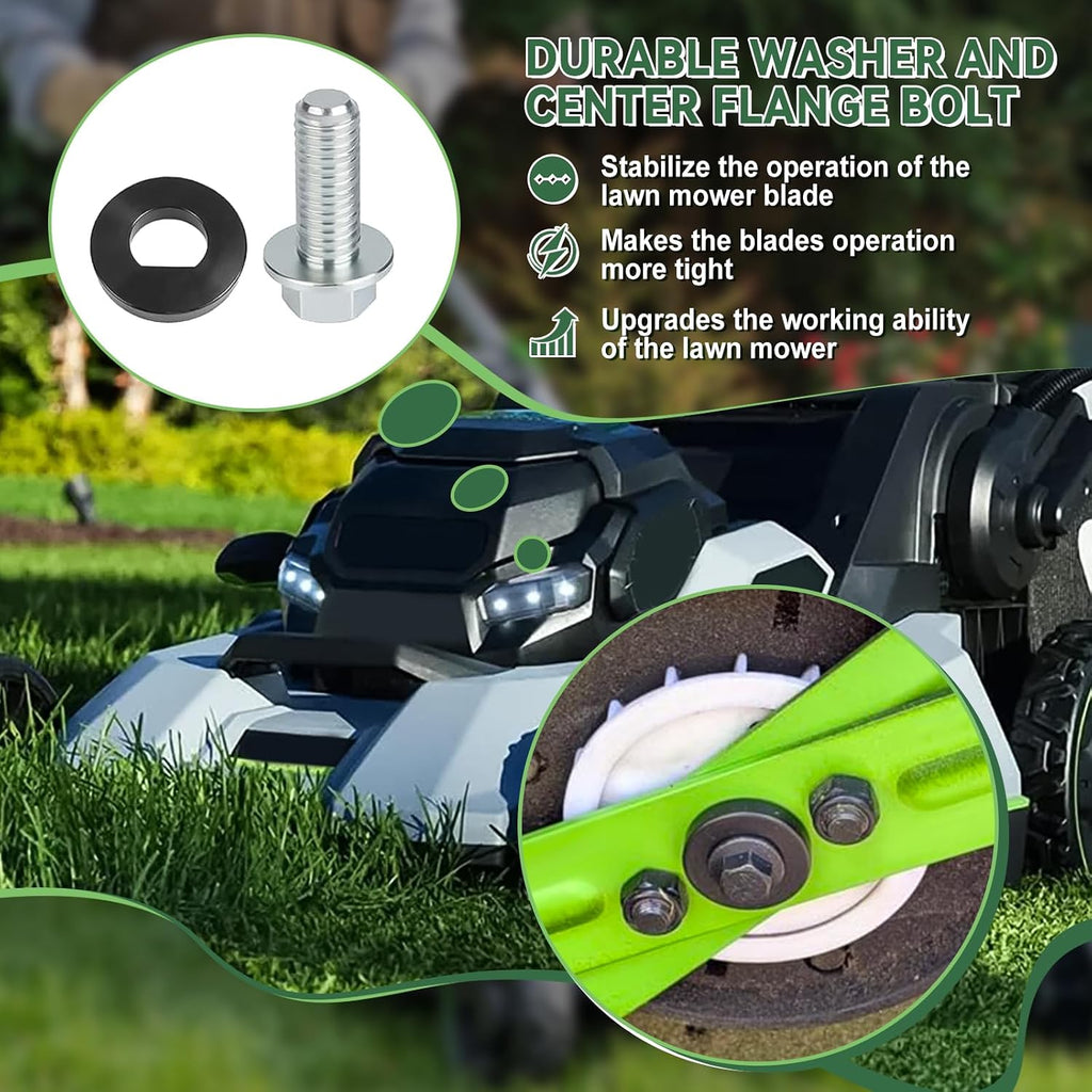Lawn Mower Blade Installation Hardware Kit for E-GO POWER+ 21" Dual-Blade Mowers – Complete Replacement Set with Fan