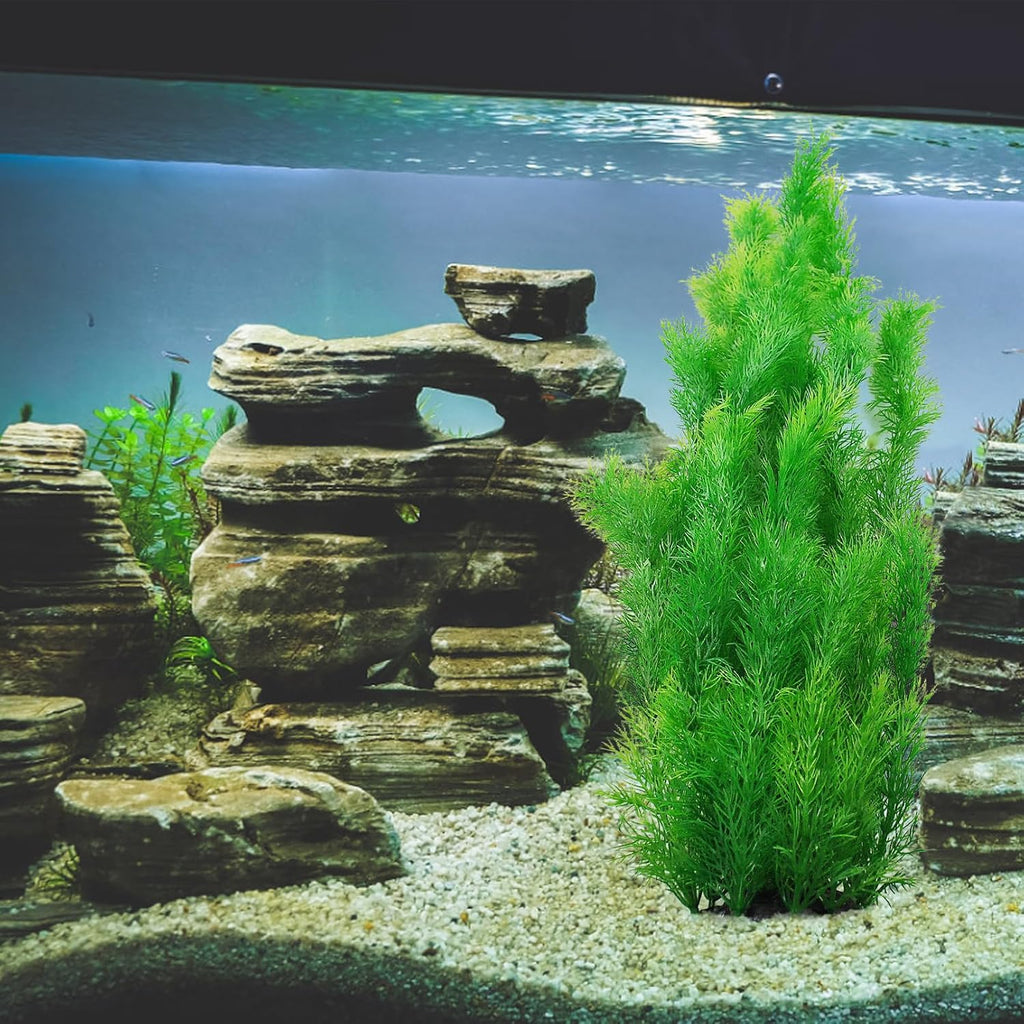 Aquarium Plants Plastic Realistic Tall Fish Tank Plant Decorations Seaweed Fish Tank Decor Artificial Plants Ornament
