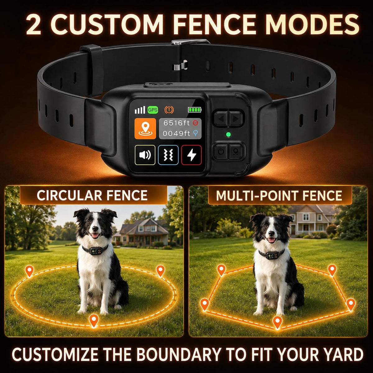 GPS Dog Collar Fence System, Wireless Dog Fence System