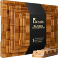 Extra Large Bamboo Cutting Boards, (Set of 3) Chopping Boards with Juice Groove Bamboo Wood Cutting Board Set Butcher