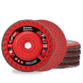 EZARC Ceramic Flap Discs 80 Grit, 4-1/2 x 7/8-Inch, Type 27, 5-Pack