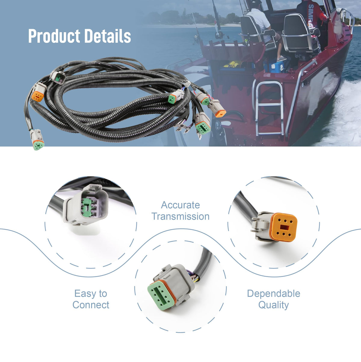 Outboard System Check Main Modular Wiring Harness Cable Replace 0176340