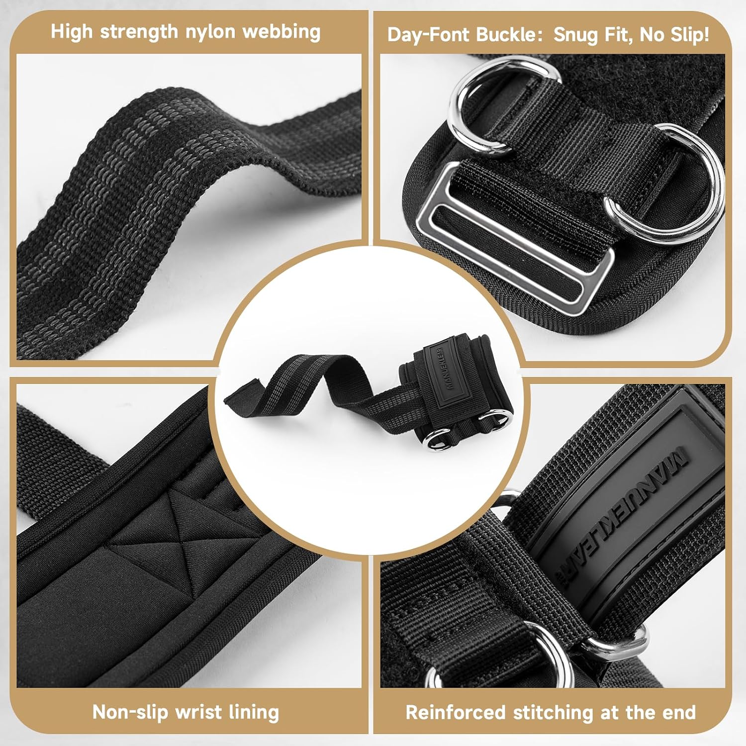 Wrist Straps for Weightlifting, Gym Lifting Straps with D Rings for Cable Machine,Weight Lifting Wrist Wraps for Men