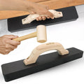 Professional Tapping Block for Laminate & Vinyl Plank Flooring Installation - Heavy Duty Wood Handle Tool for LVP