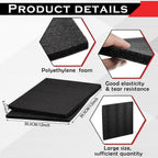 8 Pcs Polyethylene Foam Sheet, 12 x 12 x 0.5 Inch, Black