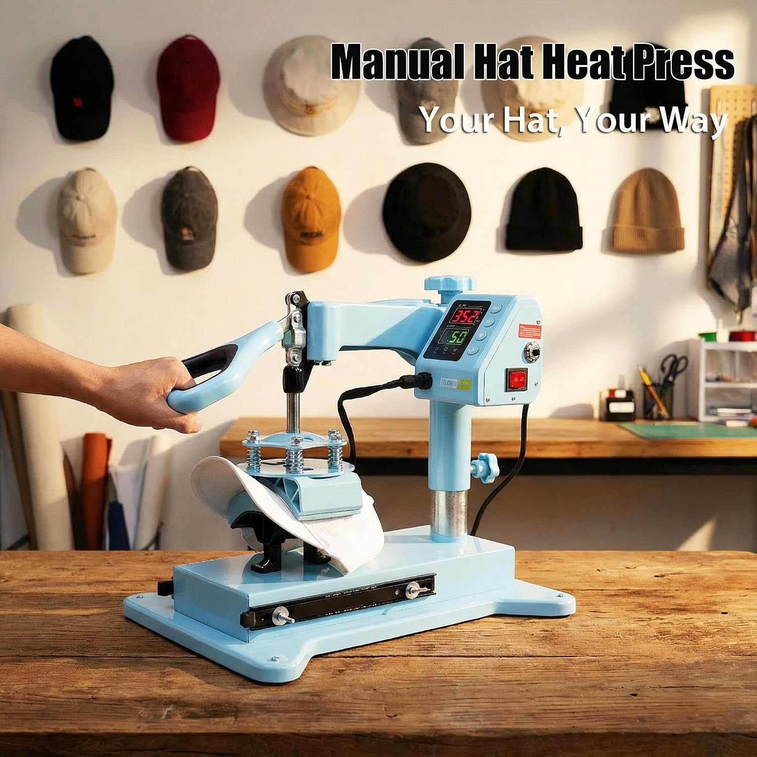 Heat Press, 15X15 Heat Press Machine with 11-30oz Tumbler/Mug/Hat Press, 360° Swing Away Digital Shirt Press, Slide