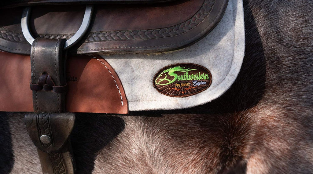 OrthoRide Made in USA Premium All Wool Build up, Saddle Pad Western, Classic Contour Saddle Pad, Ortho Pad Horse