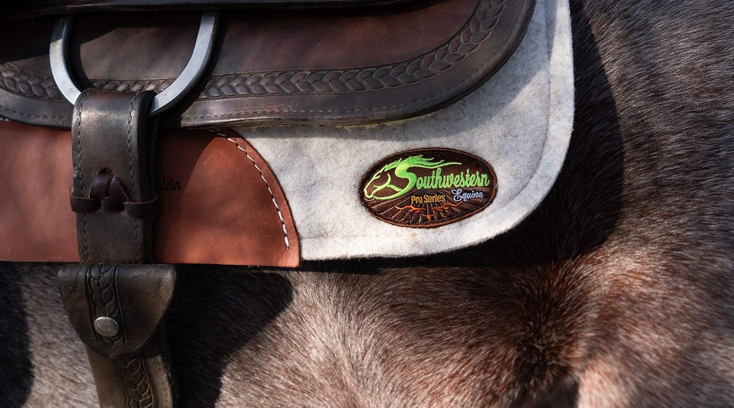 OrthoRide Made in USA Premium All Wool Build up, Saddle Pad Western, Classic Contour Saddle Pad, Ortho Pad Horse