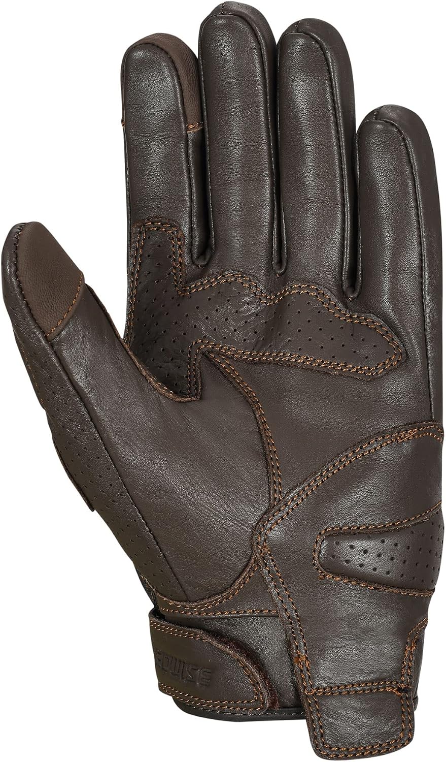 Leather Motorcycle Gloves for Men- 100% Cowhide Leather Biker Gloves, Touchscreen, Breathable, Knuckle Protection