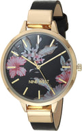 Women's Floral Dial Smooth Strap Watch