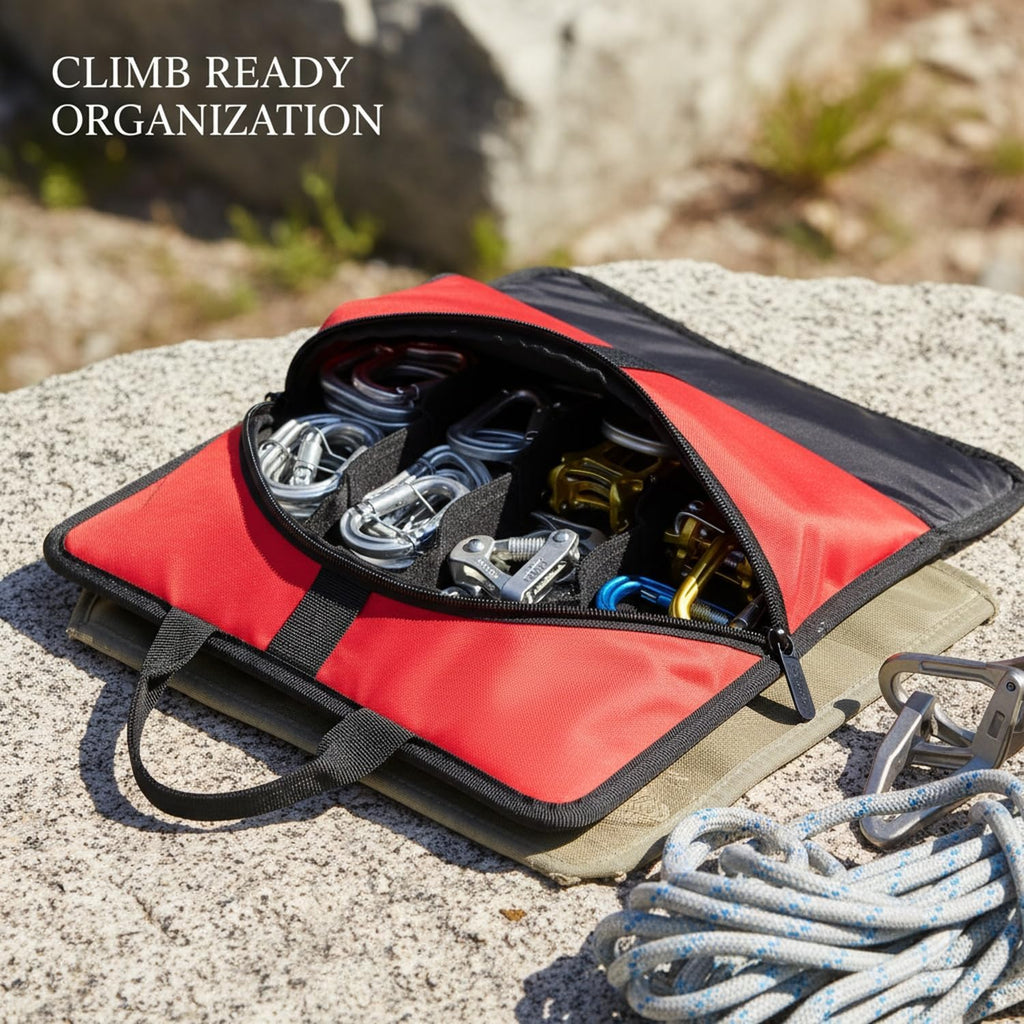 Orange Nylon Rope Bag - Open-Top Storage for Climbing Ropes, Cords & Webbing - Compact Organizer