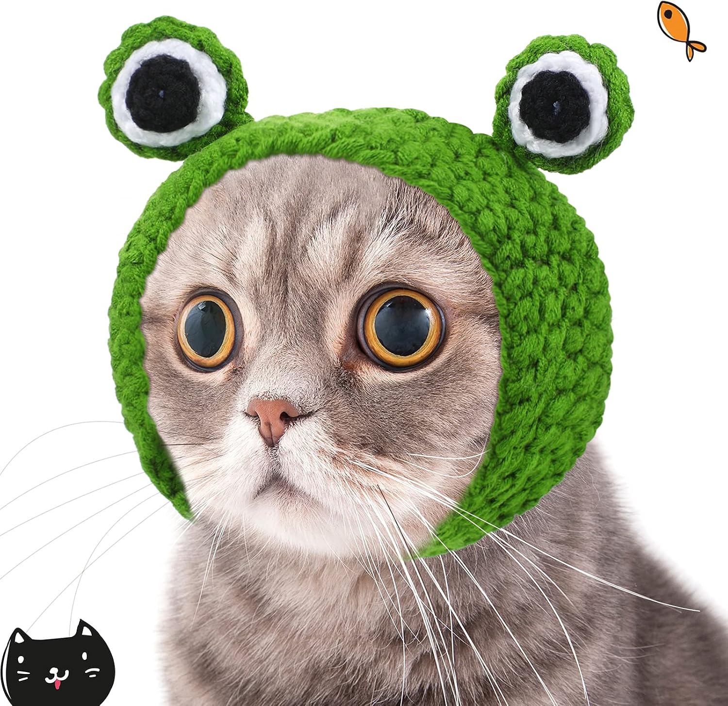 5 Pcs Cute Cat Costume Hats Cat Costume Halloween Bunny with Ears | Funny Mane Hat for Pets and Small Dogs Kitten