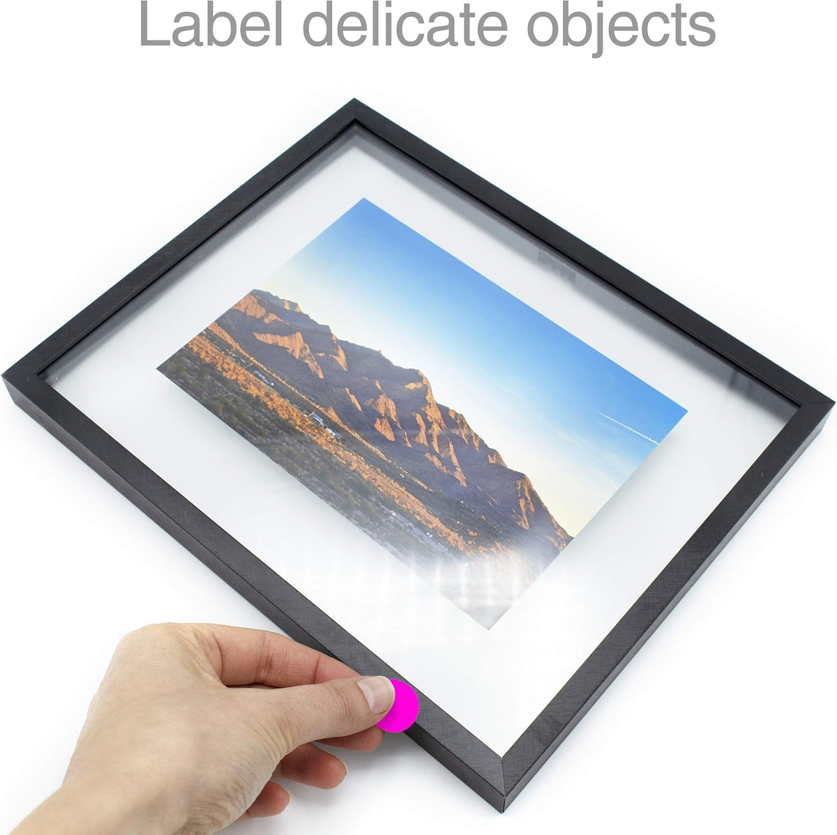 3/4 Inch Dot Stickers, Fluorescent Pink, 1008/Pack