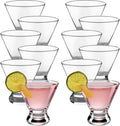 Cosmopolitan Stemless Martini Glasses Set of 12, Cocktail Cups