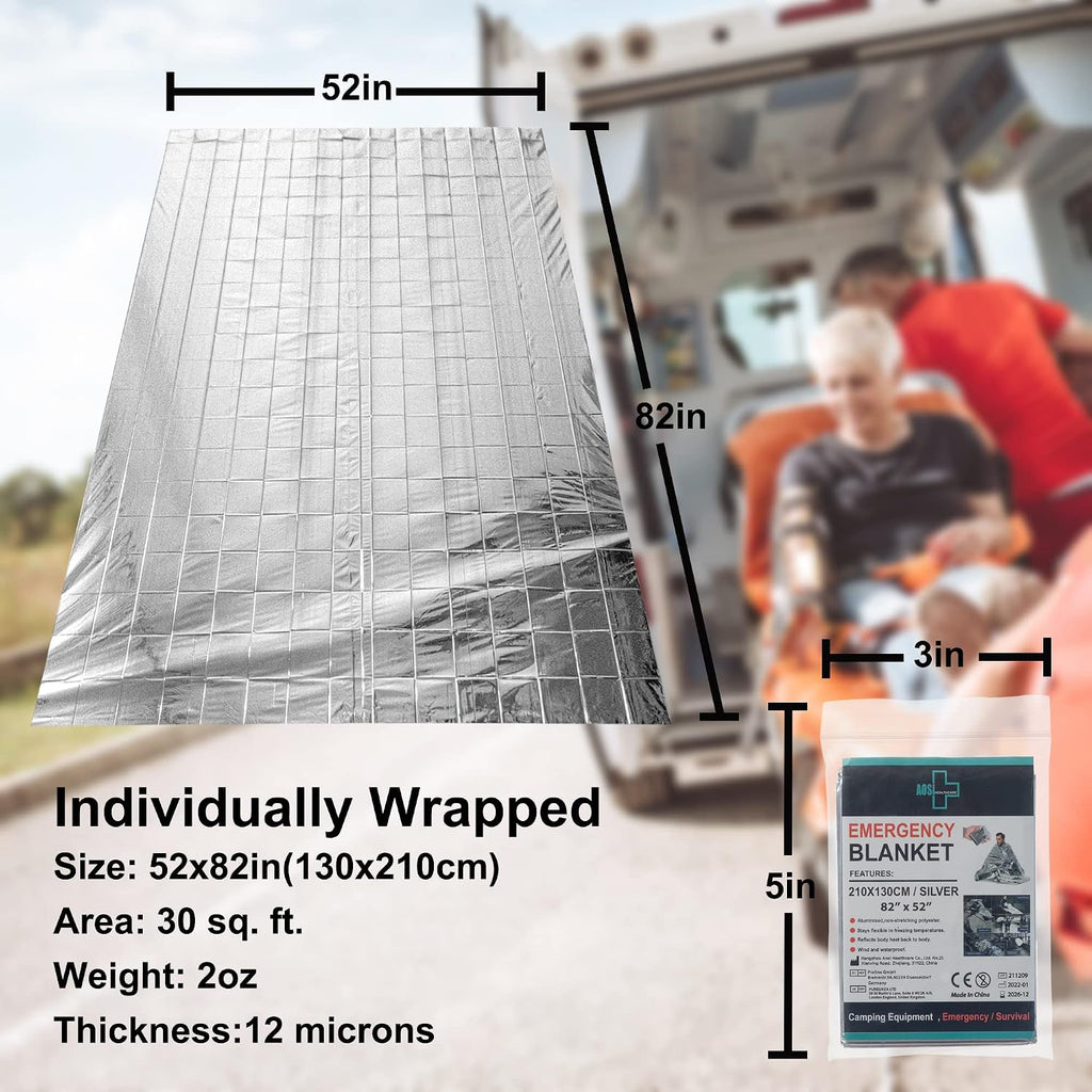 Emergency Blanket (12-Pack),Emergency Silver Foil Blanket– Perfect for Outdoors, Hiking, Survival, Marathons or First
