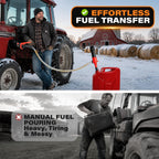 Fuel Transfer Pump Battery Powered, 2.4 GPM Electric Pump for Gasoline Red