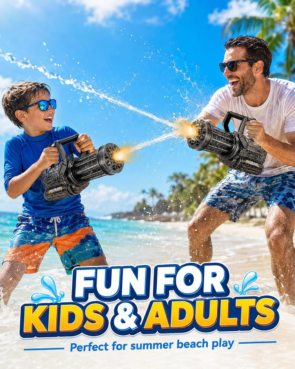 Water Blaster Soaker Toy for Kids Adults | Summer Outdoor Water Splashing Toy | Powerful Water Flow Blaster for Beach
