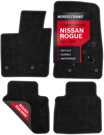 Floor Mats for 2021-2026 Nissan Rogue - Front & 2nd Row Set of 4
