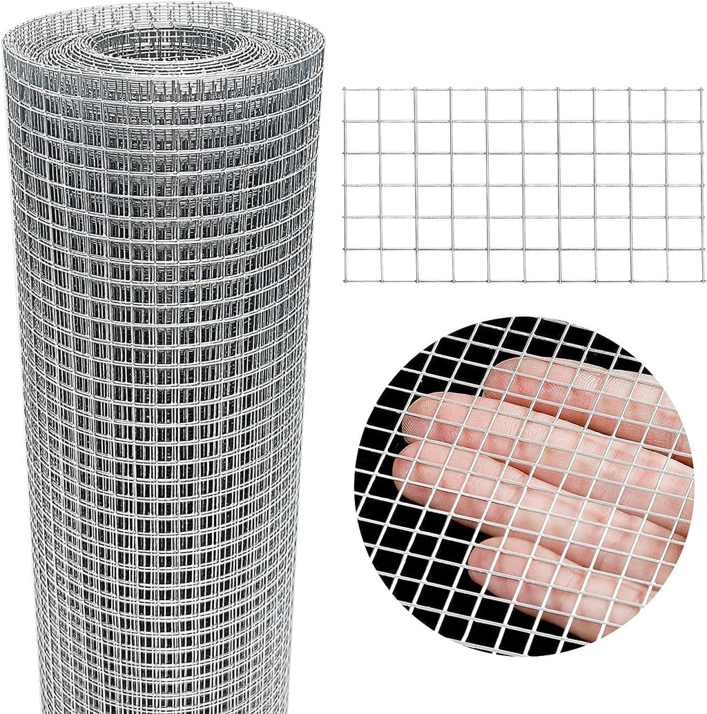 Hardware Cloth 8'' x 10' 1/4 in Galvanized Wire Mesh Roll (23 GA) Chicken Wire Fence Roll for Chicken Pen/coop