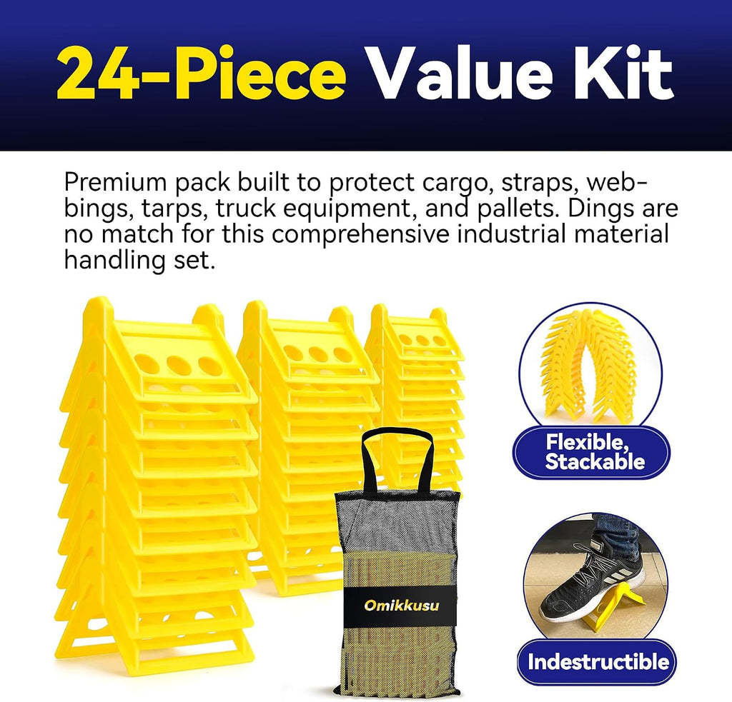 24-Pack Edge Protectors Flatbed Corner Protectors for 4" Cargo Straps