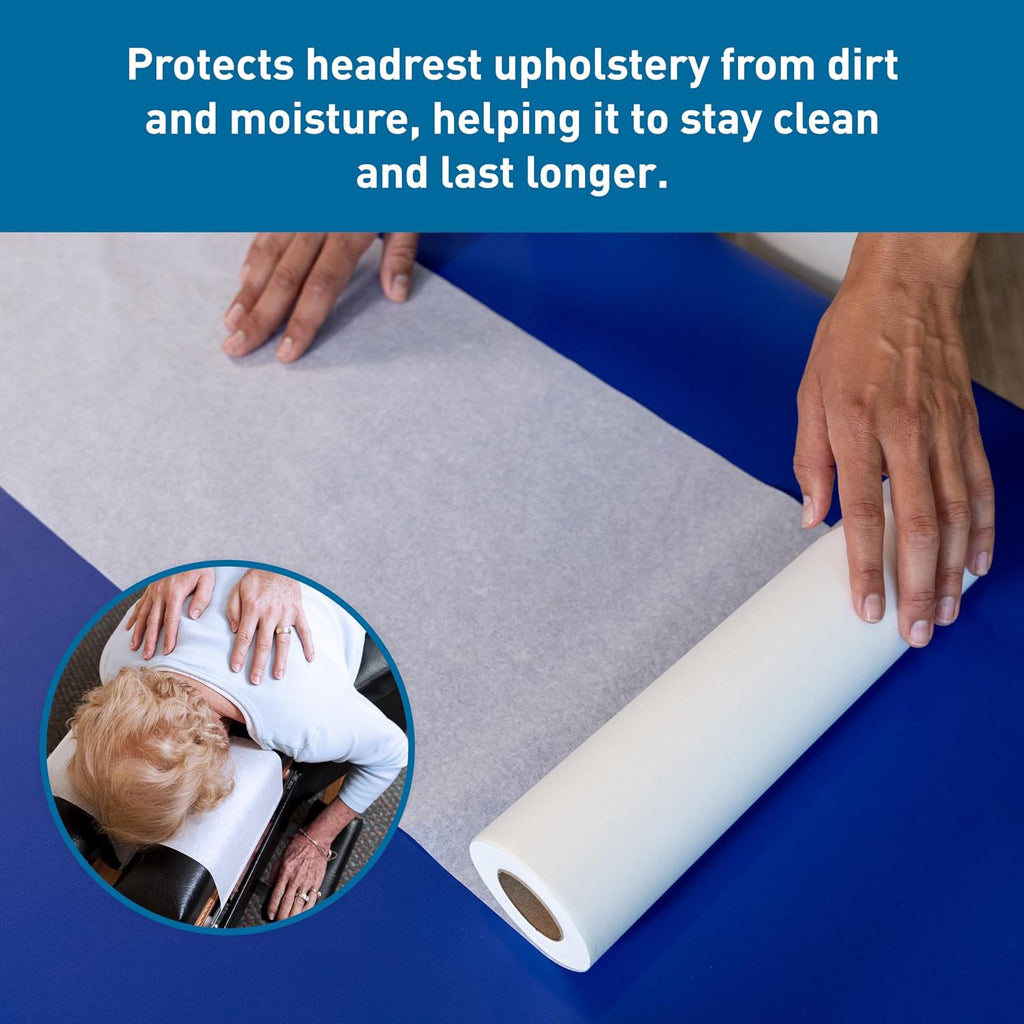 Medical Exam Table Paper, 18 in. x 125 ft. [12 Rolls] - Premium Crepe White Paper Roll - Disposable Table Sheet Cover