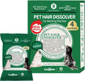 Pet Hair Dissolver Washing Machine Cleaner Powder, 4 Sachets
