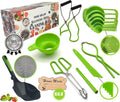 Canning Supplies - US Assembled Certified Food Grade Stainless Steel Canning Kit with XL Ladle, Wide Kitchen Funnel