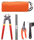 8 inch Farrier Hoof Tool Kit（5 Piece） Mini Rasp Hoof File Goat Pig Equine Metal Shears Farriers Hoof Nipper Cutter