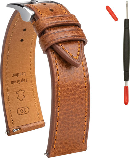 Italian leather Watch Bands Tuscany Vegetable-Tanned Full Grain Genuine Leather Watch Bracelets,Watch Band