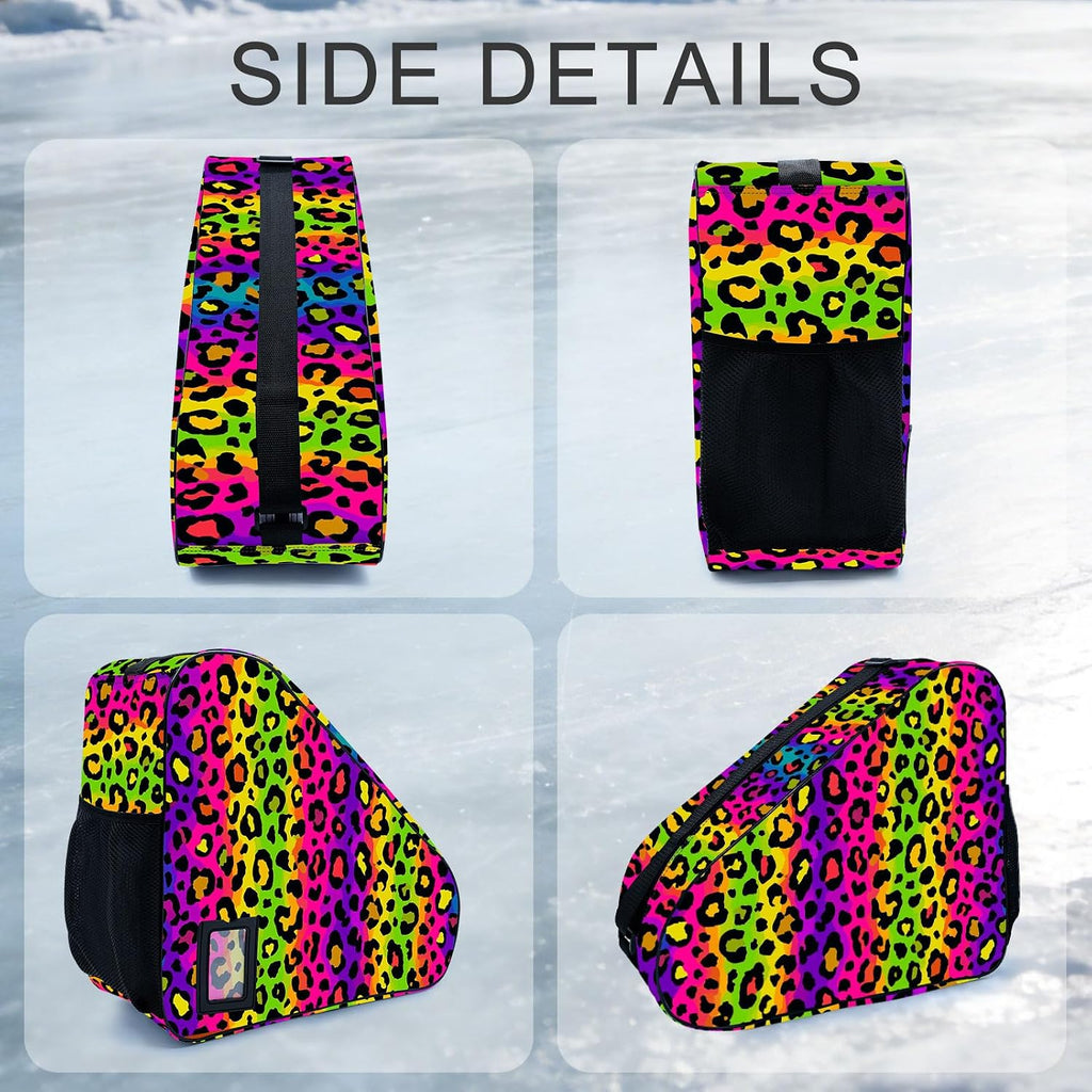 Camo Print Skate Bag For Ice Roller Inline Skates With Adjustable Shoulder Strap Fit Women Men Adults