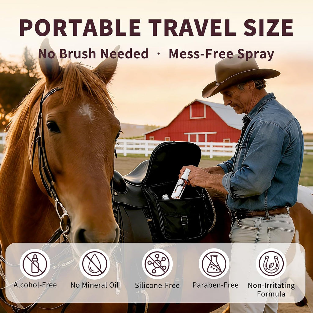 Hoof Oil Spray for Horse – Deep Hydration & Frog Care | Jojoba, Coconut & Tea Tree Formula | Repairs Dry, Cracked