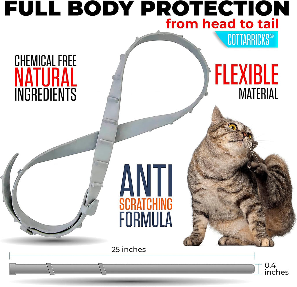 Flea and Tick Prevention for Cats - Collar - 2 Count - Adjustable