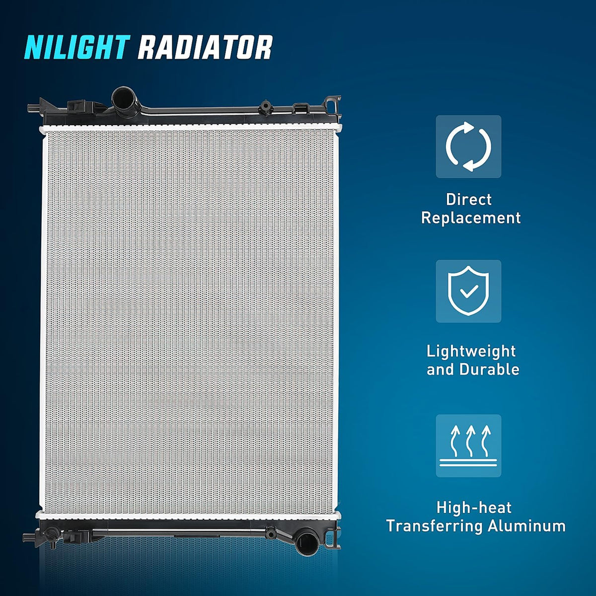 Nilight Radiator for Dodge Charger Challenger 2009-2020 CU13157