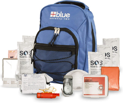 Blue Seventy-Two | 72 Hour Emergency Backpack Survival Kits for 1 Person | Survival Kit for Wildfires, Earthquakes