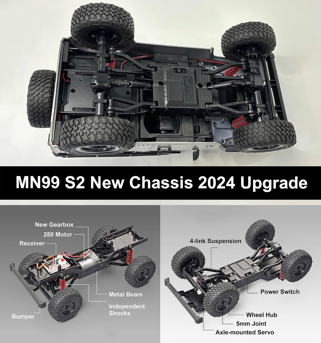 RC Rock Crawler RC Truck 4x4 MN99S Land Rover 1/12 Scale RC Crawler | Remote Control Truck Off Road All Terrain