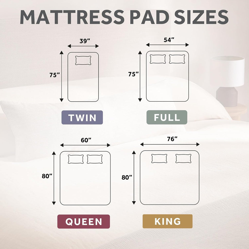Heated Mattress Pad Quilted 12 Heat Deep Pocket King 80x76