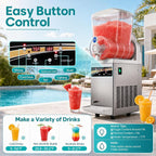 Commercial Slushie Machine, 15L Single Tank Frozen Drink Maker