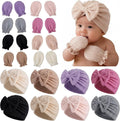 8 Sets Newborn Baby Girl Bow Hats and Mittens Turban Beanies 0-3M