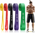5-Level Resistance Bands for Working Out, Pull Up Assistance Bands | 5-125 LBS Resistance, Fitness, Full-Body