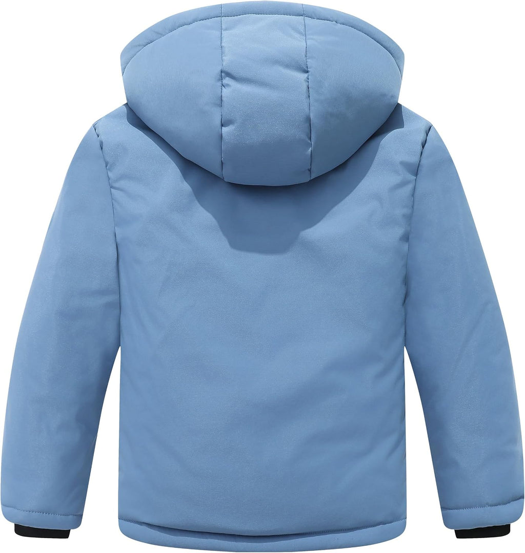 Boy's Winter Coat Waterproof Puffer Jacket| Warm Windbreak Parka | Thicken Fleece Lining Hooded Down Outerwear for Kids