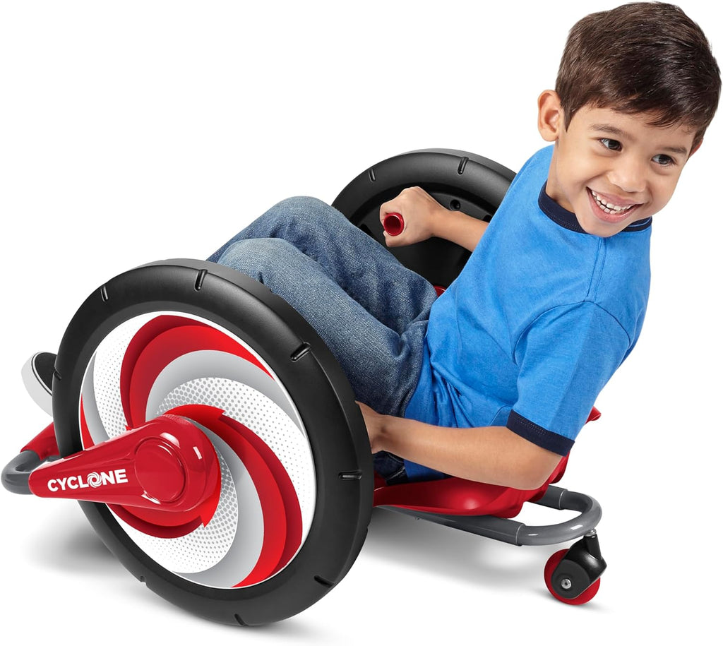 Cyclone, For Ages 3-7, Arm-Powered Ride On, 16" Wheels, 360-degree Spins, Forward/Reverse Action, Ergonomic Seat &