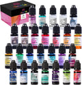 Concentrated Alcohol Ink Set, 26 Vibrant Colors (Each 0.35oz) | Alcohol-Based Resin Ink, Alcohol Paint Resin Dye for