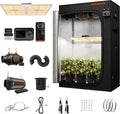 2x4 SF2000 200W Complete Grow Tent Kit with GGS Auto Control | Full Spectrum Dimmable LED Grow Light, 24"x47"x71"