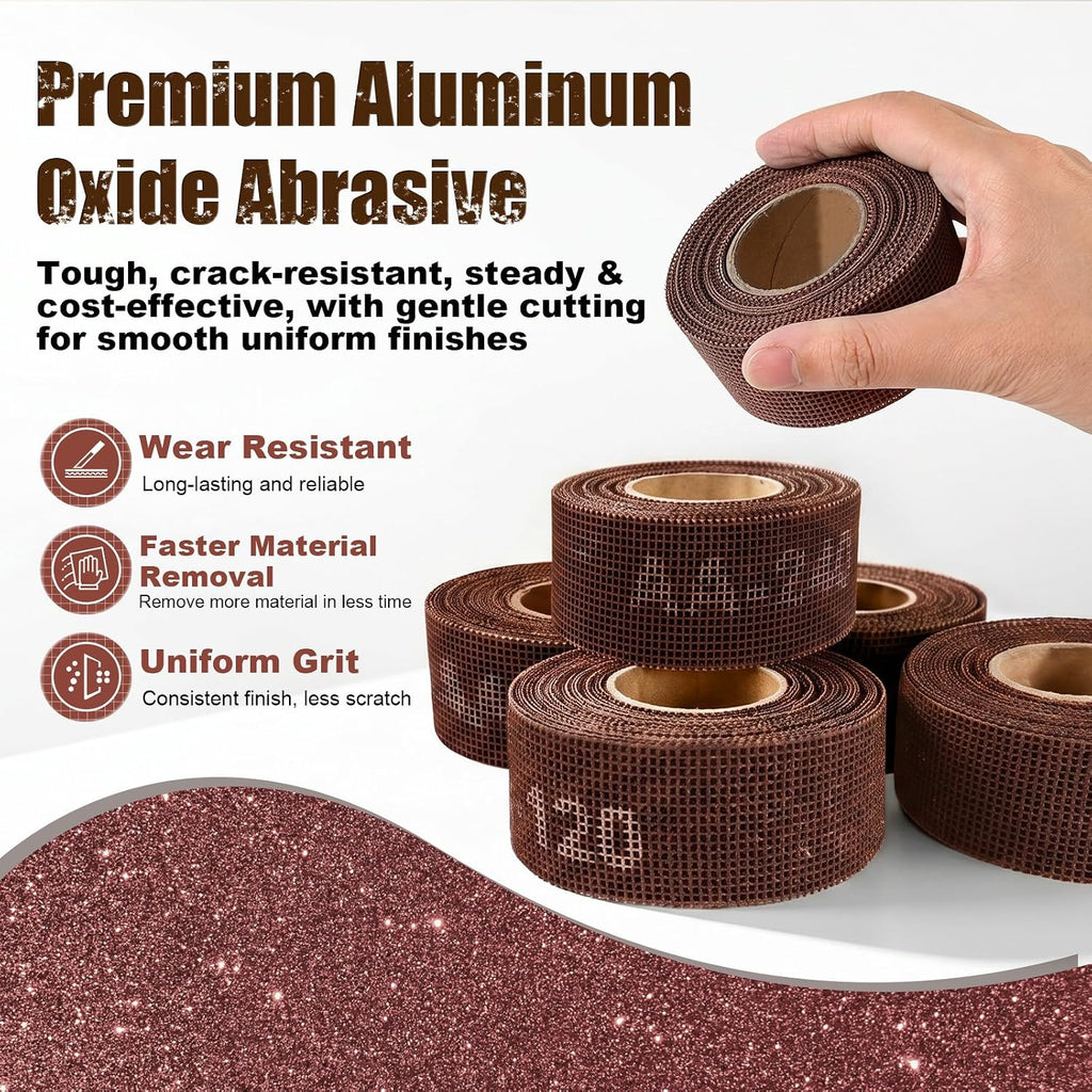 180 Grit Emery Cloth Roll for Copper Pipe Sanding 1-1/2 Inch