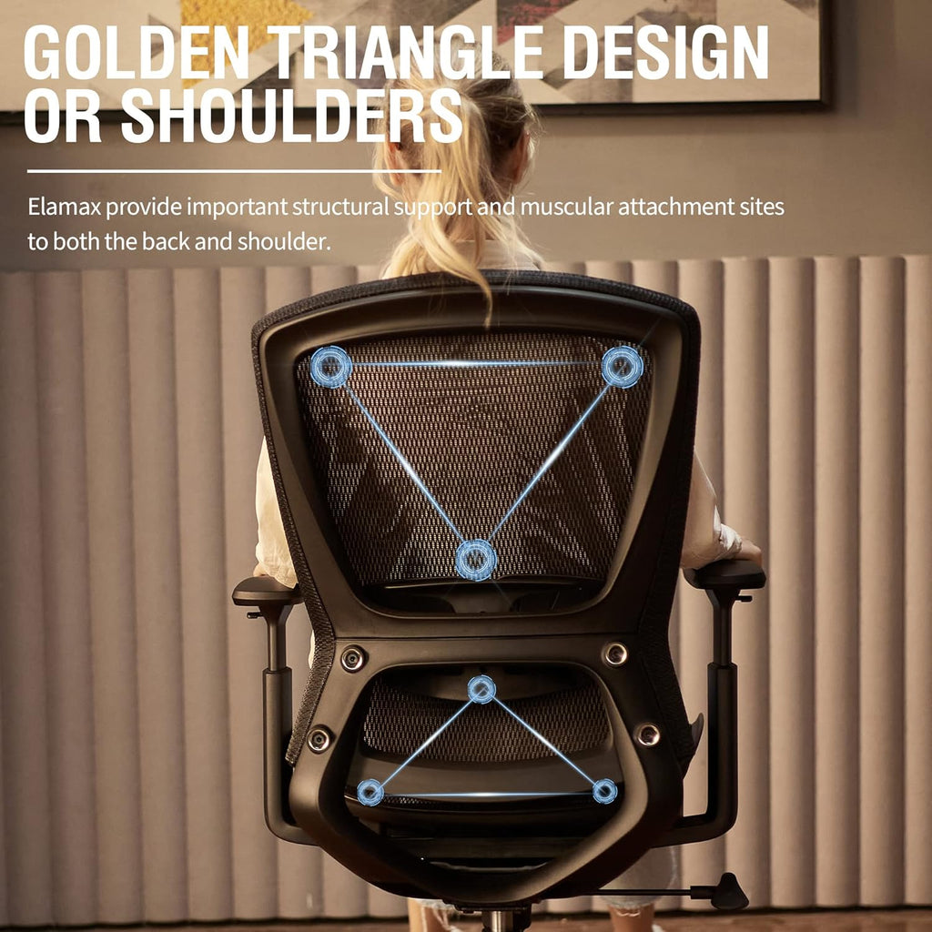 Ergonomic Mesh Office Chair,Comfy Computer Desk Chair - BIFMA 5.1 Certified Commercial Swivel Task Chair for Home