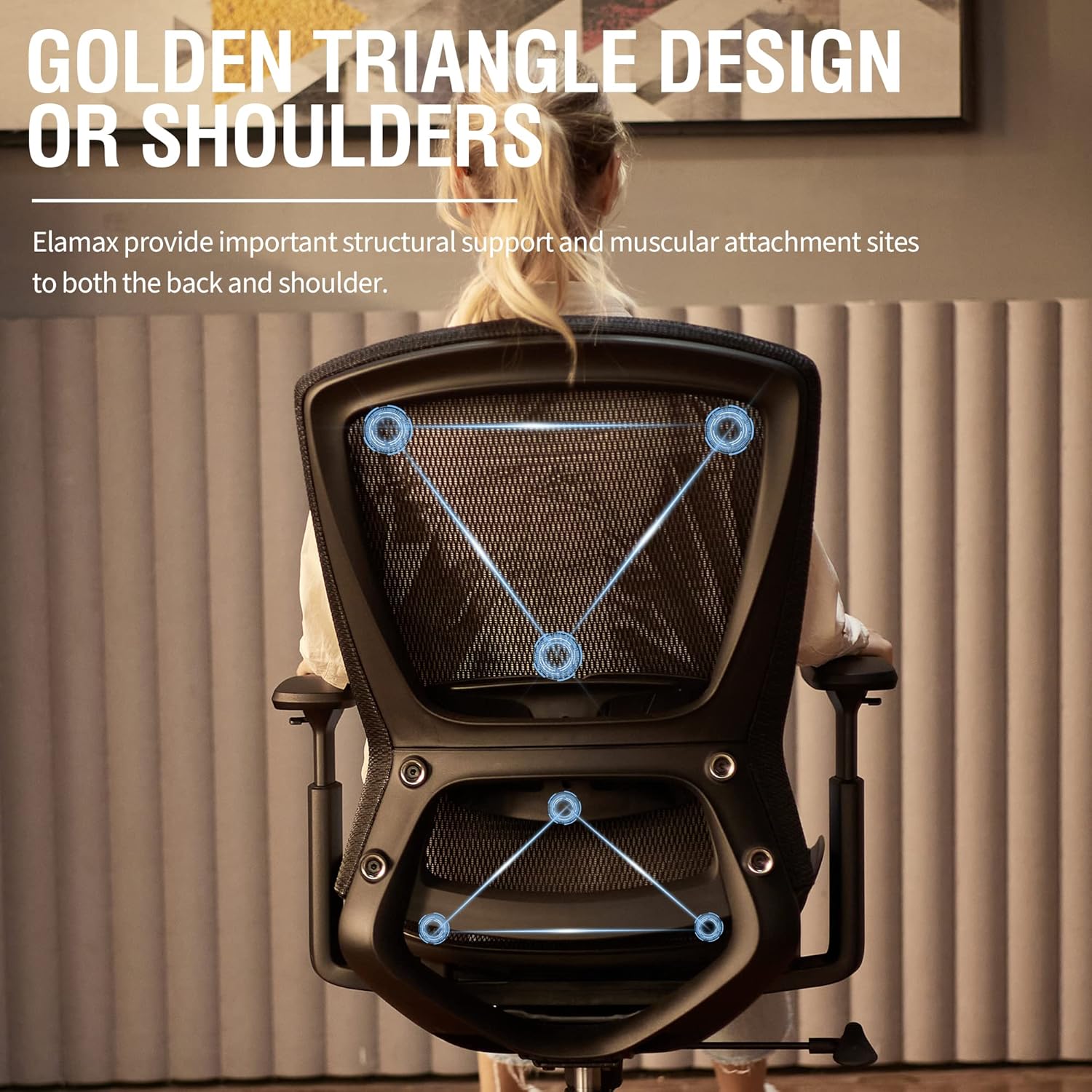 Ergonomic Mesh Office Chair,Comfy Computer Desk Chair - BIFMA 5.1 Certified Commercial Swivel Task Chair for Home