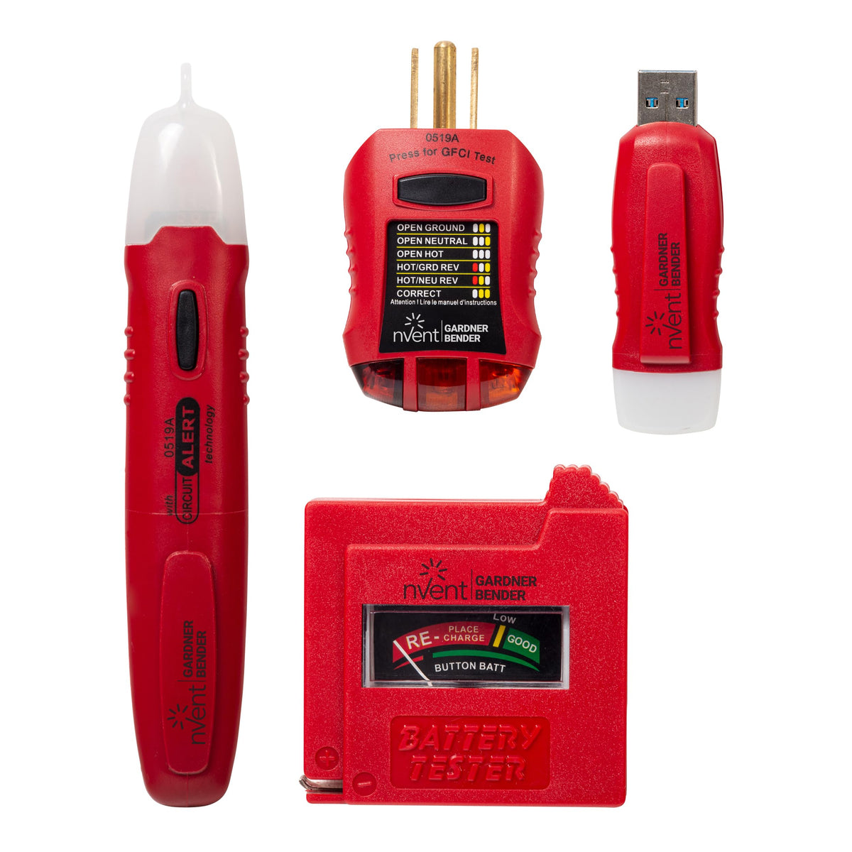 nVent GARDNER BENDER GK-5 Household Electrical Tester Kit, (4 Pieces)